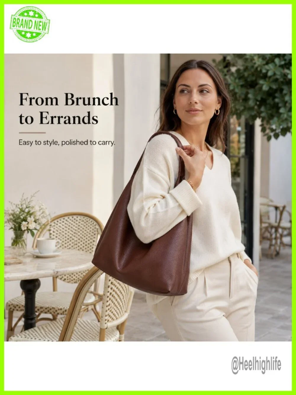 2-Piece Vegan Leather Slouchy Hobo Tote Set with Zip Pouch